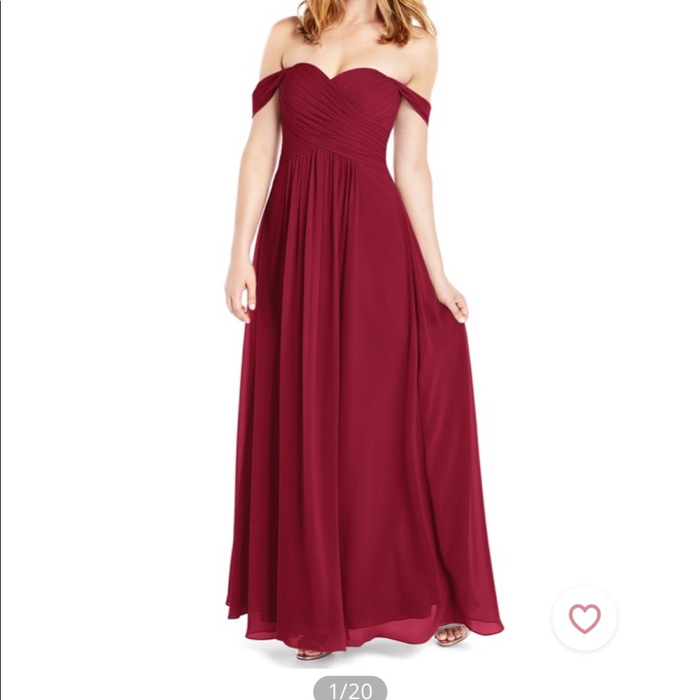 Azazie Burgundy “Corin” Bridesmaid Dress